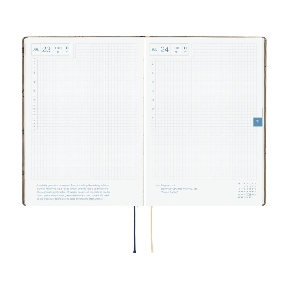 Hobonichi 2026 A5 Techo HON - Bow & Tie: Galloping Horses
