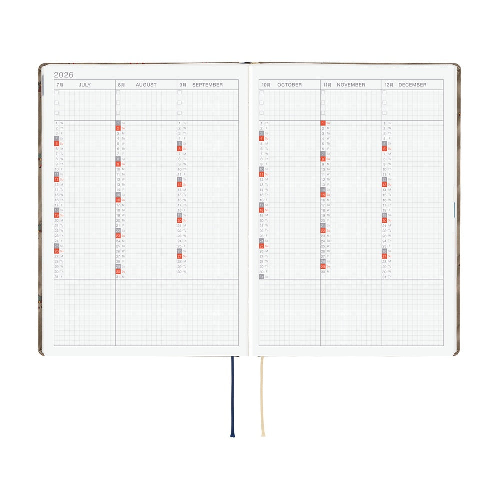 Hobonichi 2026 A5 Techo HON - Bow & Tie: Galloping Horses