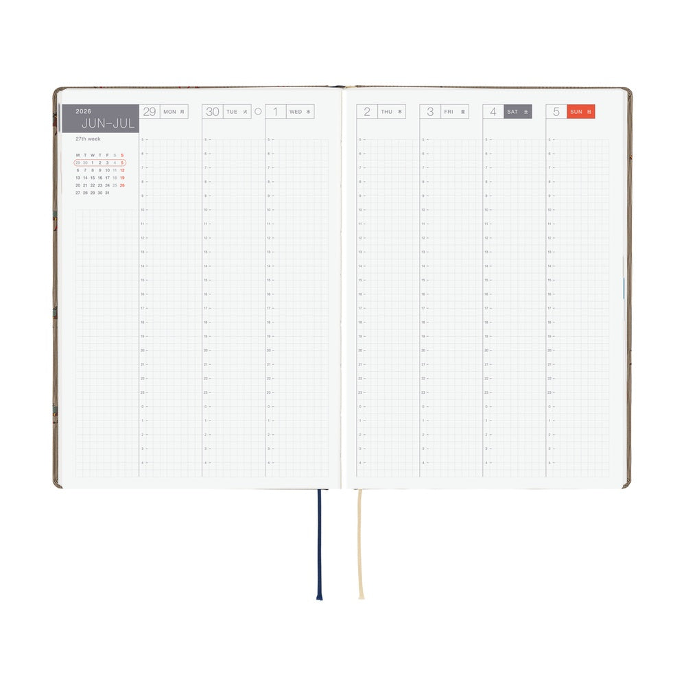 Hobonichi 2026 A5 Techo HON - Bow & Tie: Galloping Horses