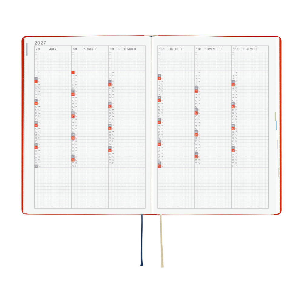 Hobonichi 2027 A5 Techo HON - Yumi Kitagishi: White Cat and Rabbit’s Tea Room