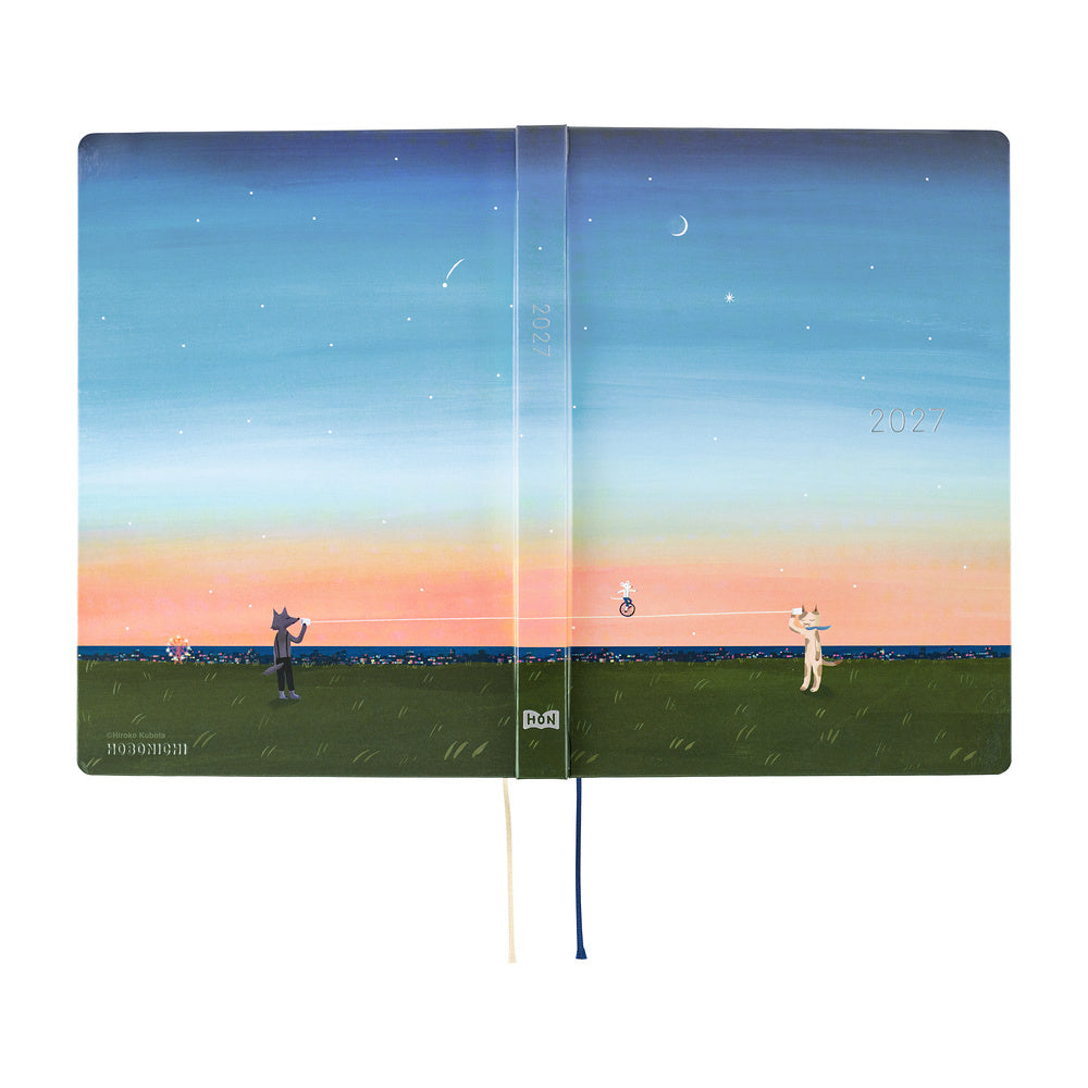 Hobonichi 2027 A5 Techo HON - Hiroko Kubota: String Telephone Until the Moon is Full