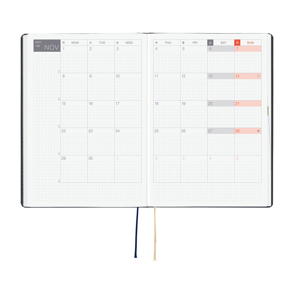 Hobonichi 2027 A5 Techo HON - Slash (Navy)