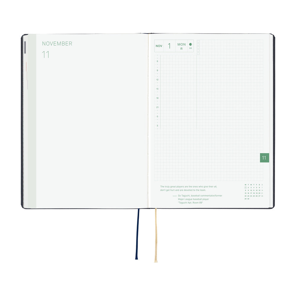 Hobonichi 2027 A5 Techo HON - Slash (Navy)