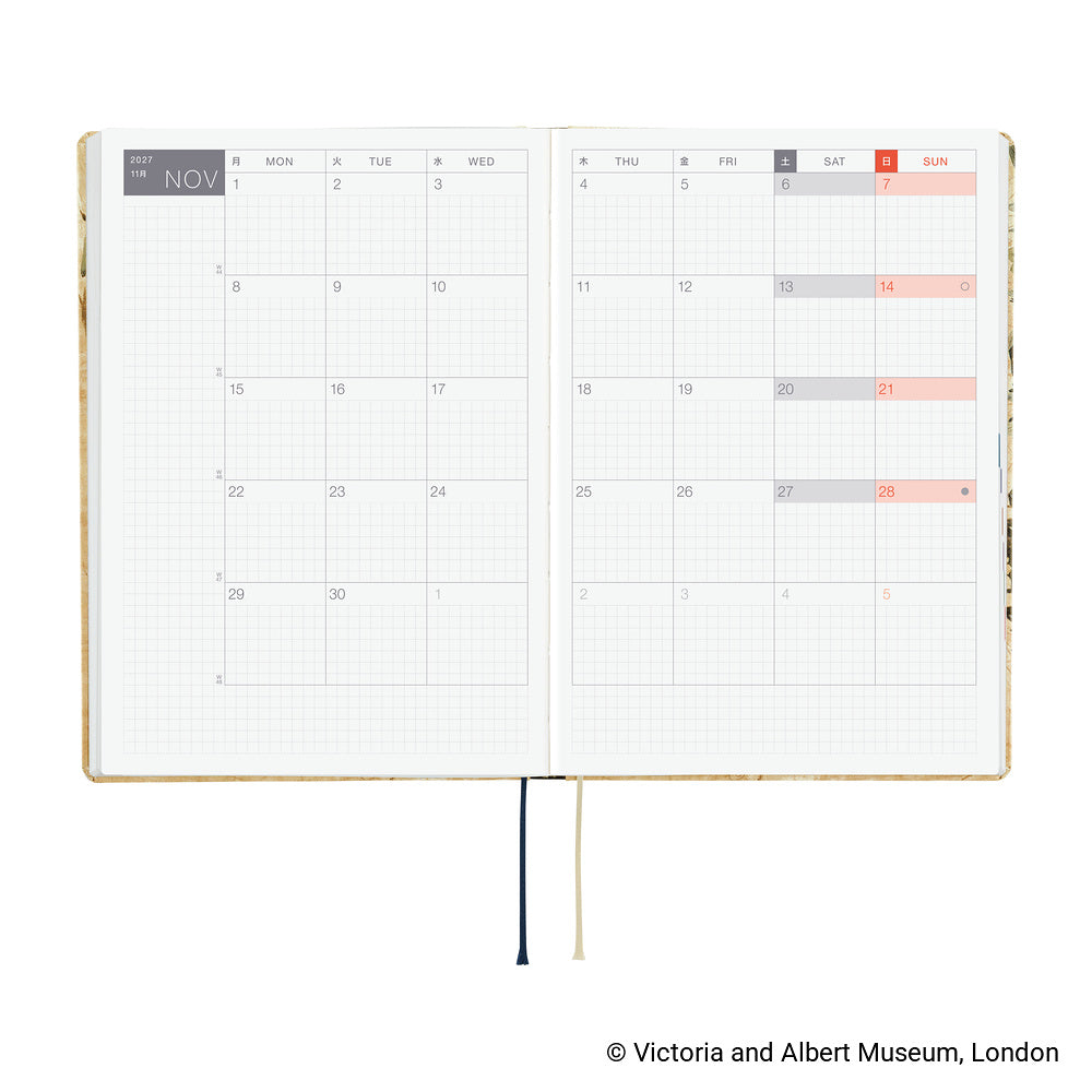 Hobonichi 2027 A5 Techo HON - V&A Series: Vine