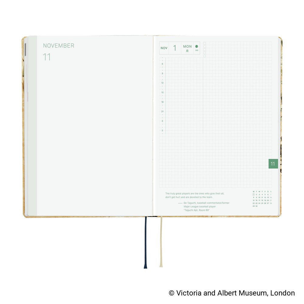 Hobonichi 2027 A5 Techo HON - V&A Series: Vine