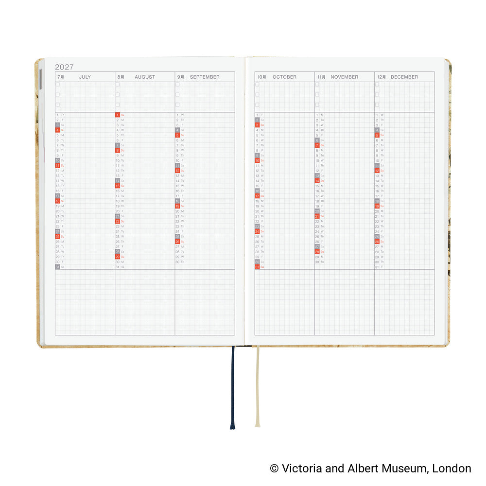 Hobonichi 2027 A5 Techo HON - V&A Series: Vine