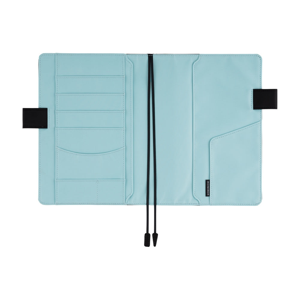 Hobonichi 2026 A5 Cousin Techo Book & Cover Set - Black x Clear Blue (English)