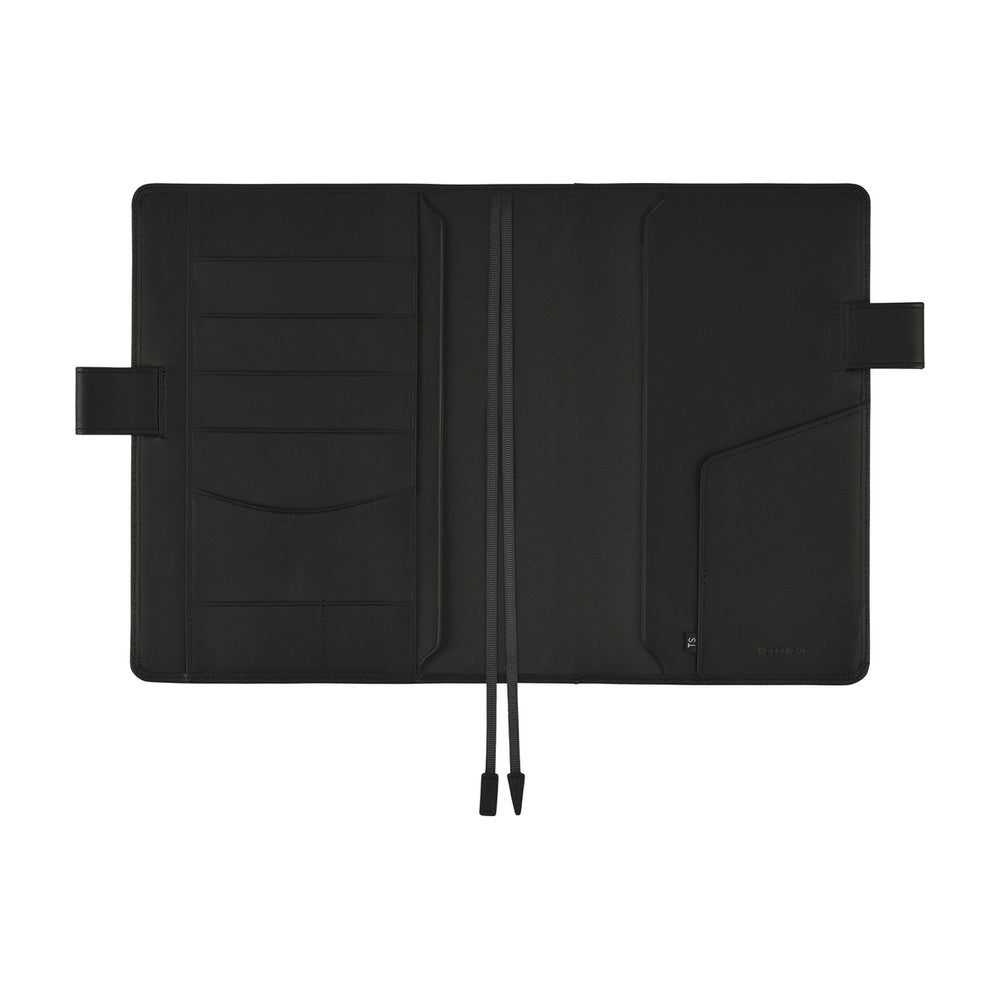 Hobonichi 2026 A5 Cousin Techo Book & Cover Set - Leather: TS Basic Black (English)