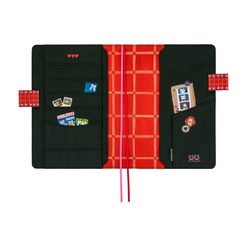 Hobonichi 2026 A5 Cousin Techo Book & Cover Set - Yumi Kitagishi: White Cat's Daily Life (English)