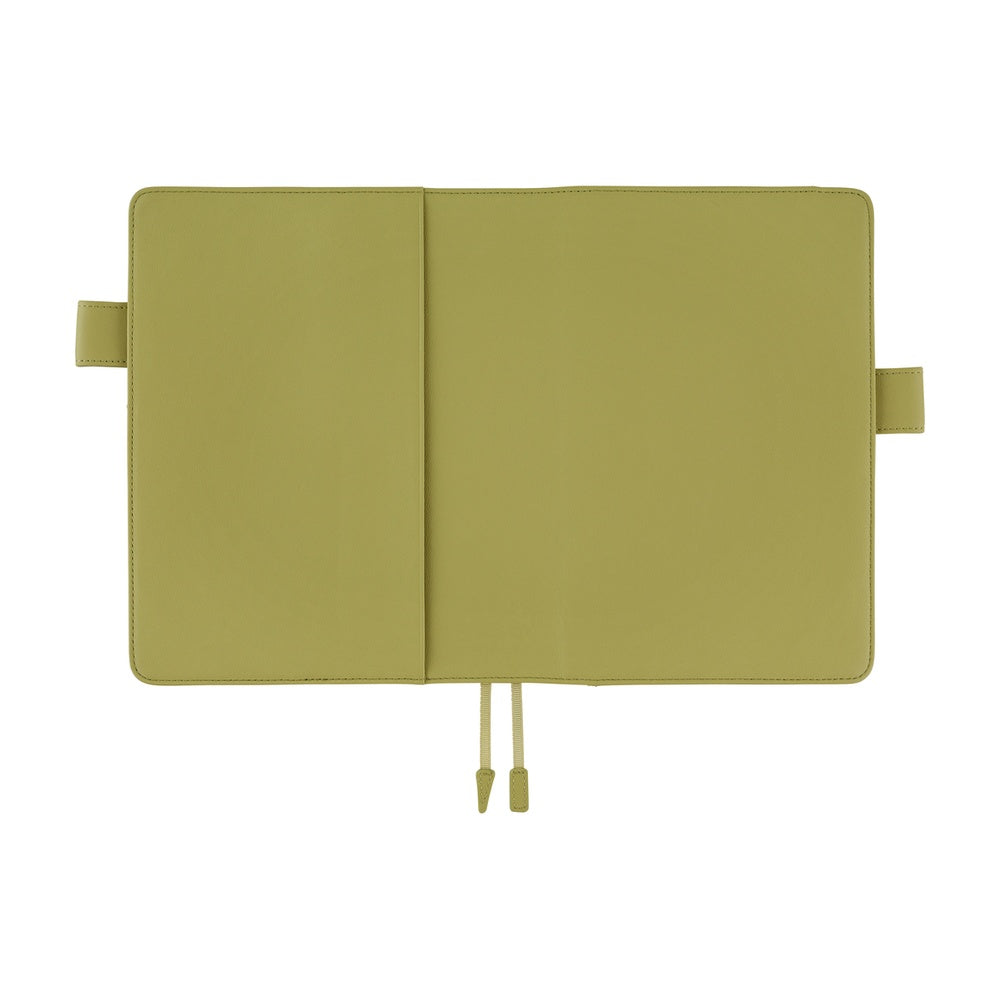 Hobonichi 2026 A5 Cousin Techo Book & Cover Set - Leather: Sage Green (English)