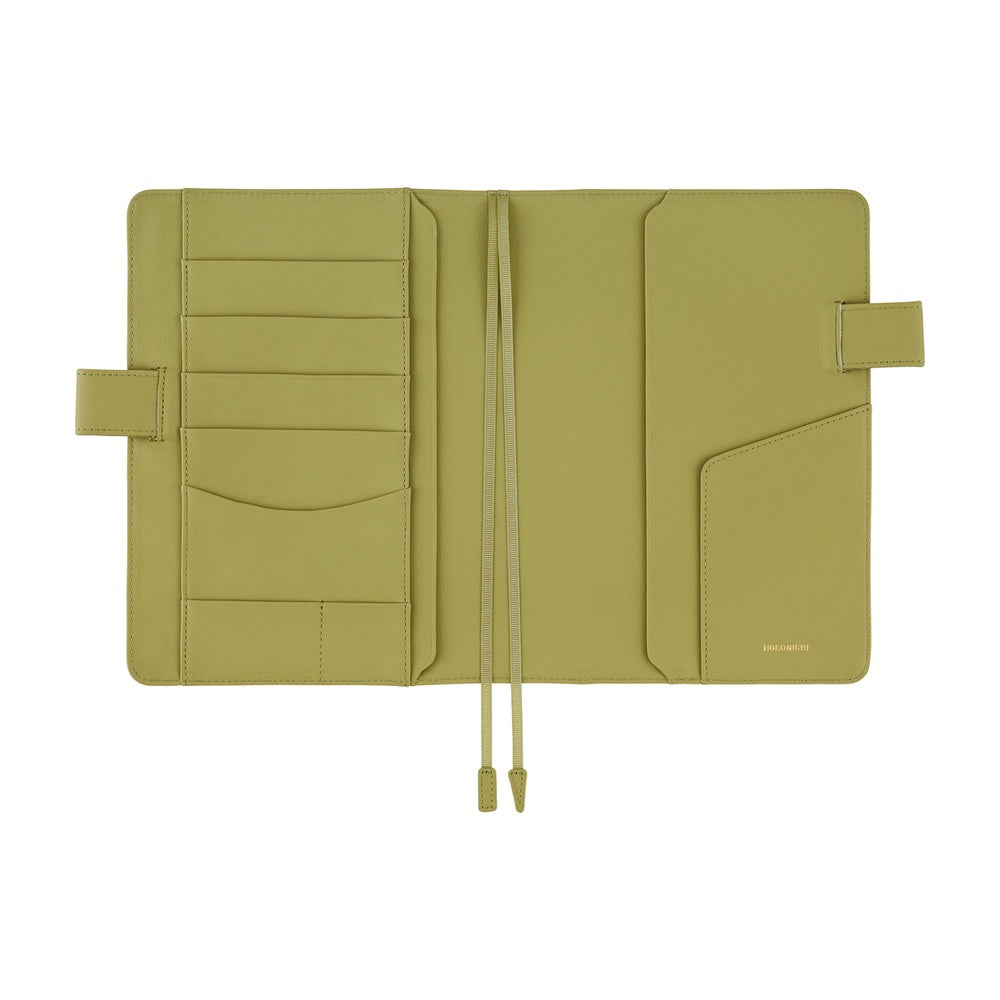 Hobonichi 2026 A5 Cousin Techo Book & Cover Set - Leather: Sage Green (English)