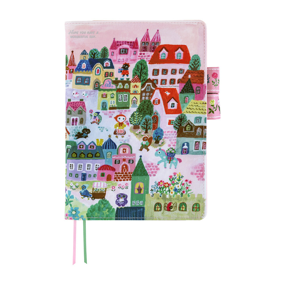 Hobonichi A5 Cousin Cover Only - Yumi Kitagishi: White Cat Village