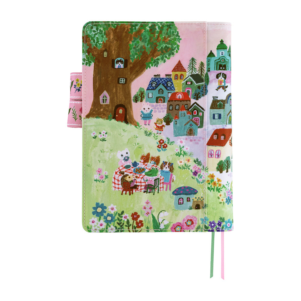 Hobonichi A5 Cousin Cover Only - Yumi Kitagishi: White Cat Village