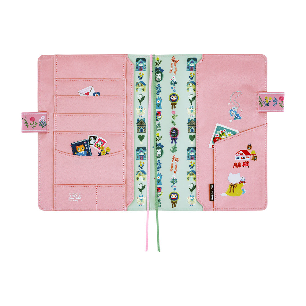 Hobonichi A5 Cousin Cover Only - Yumi Kitagishi: White Cat Village