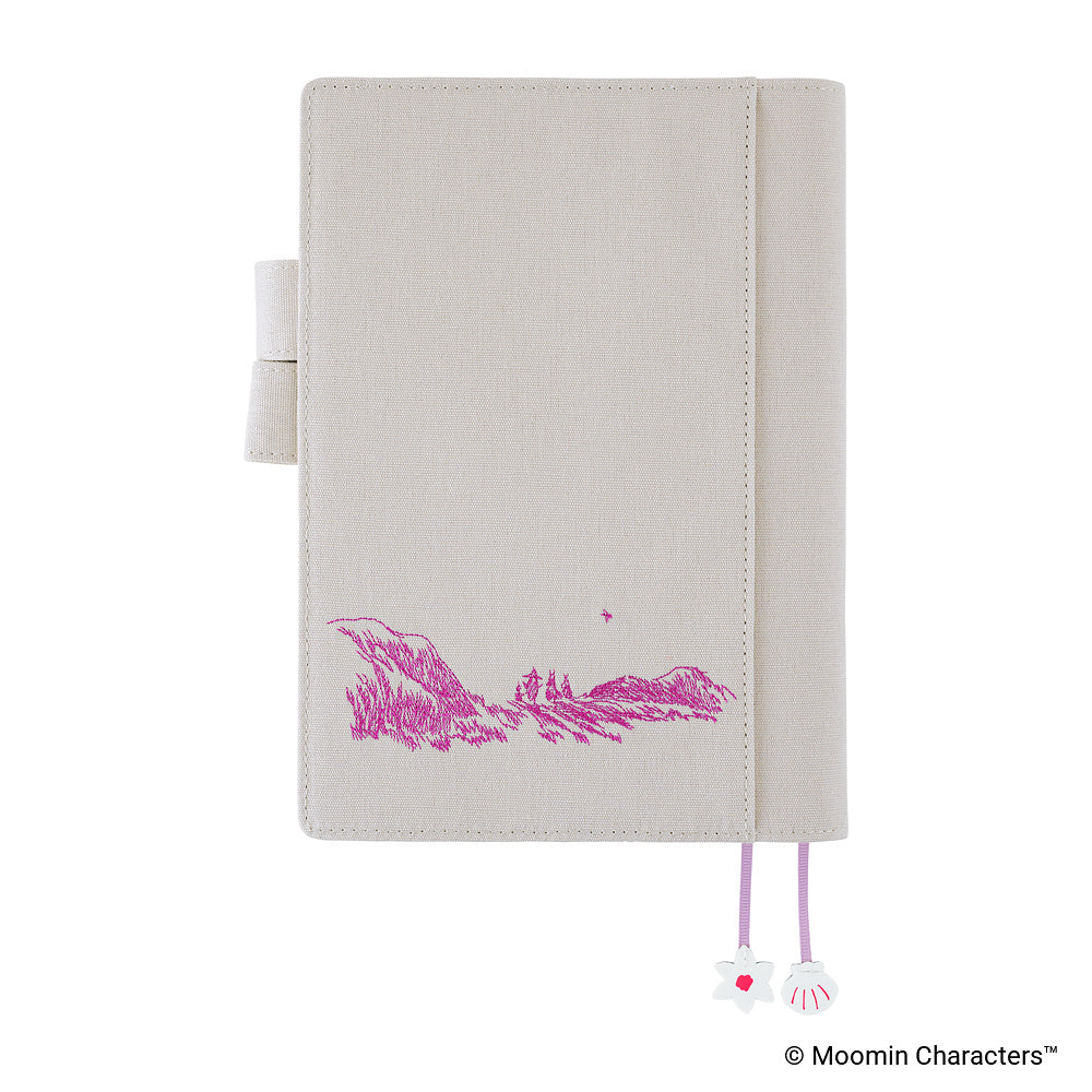 Hobonichi A5 Cousin Cover Only - Moomin: My Yard (Pink Gray)