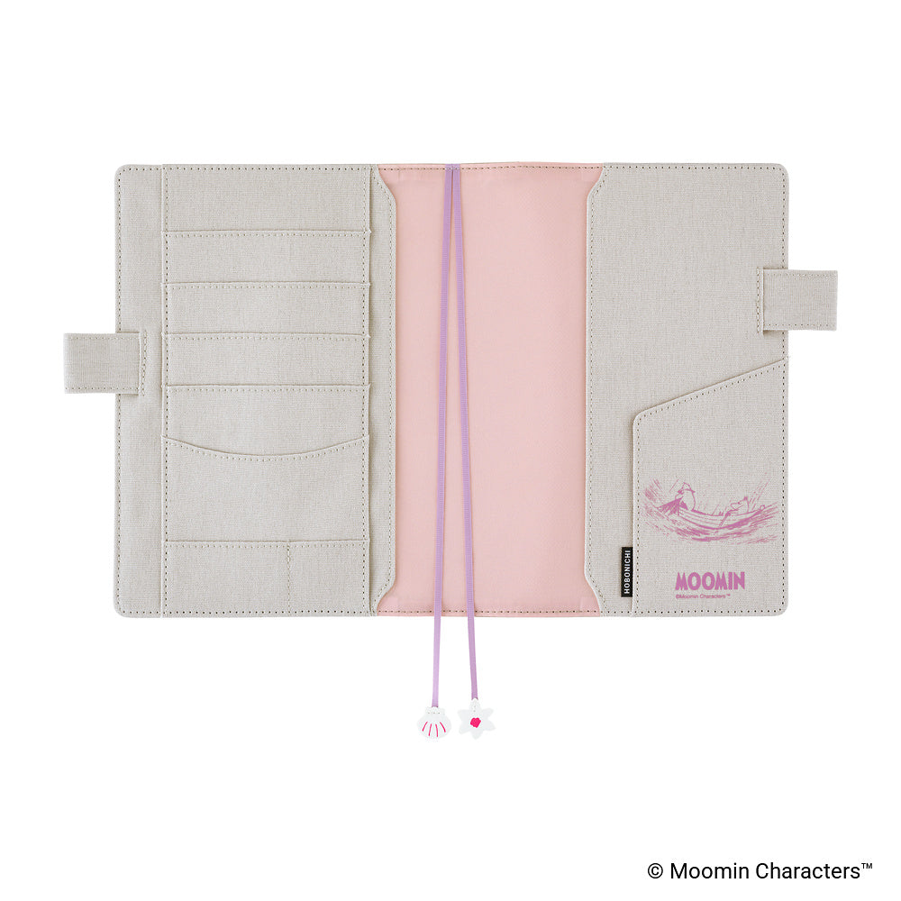 Hobonichi A5 Cousin Cover Only - Moomin: My Yard (Pink Gray)