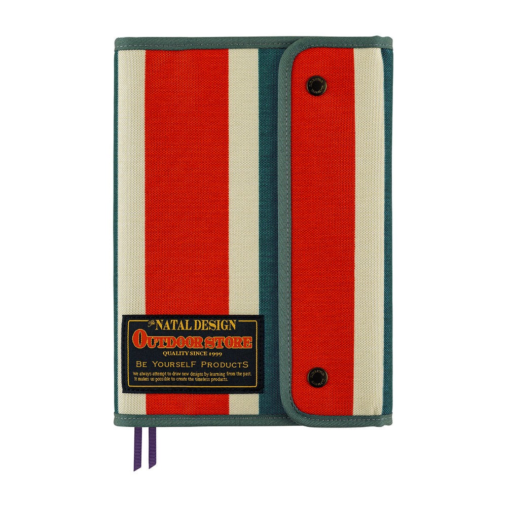 Hobonichi A5 Cousin Cover Only - Natal Design: Hello New Day! (Retro Stripe)