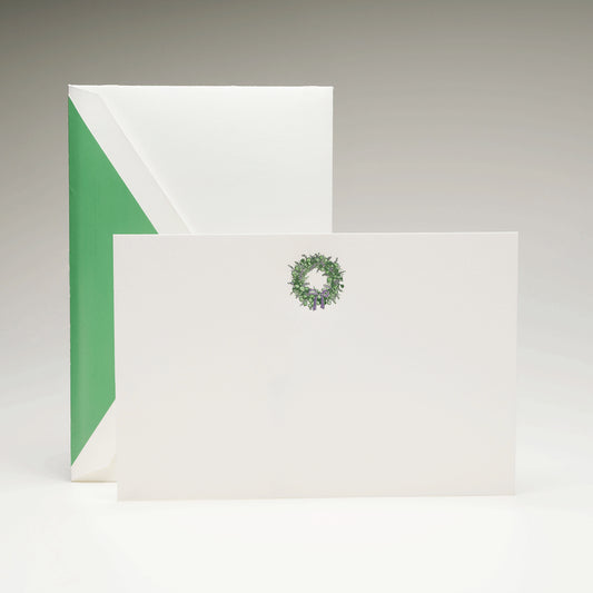 Crane Eucalyptus Wreath Card (10 ea)