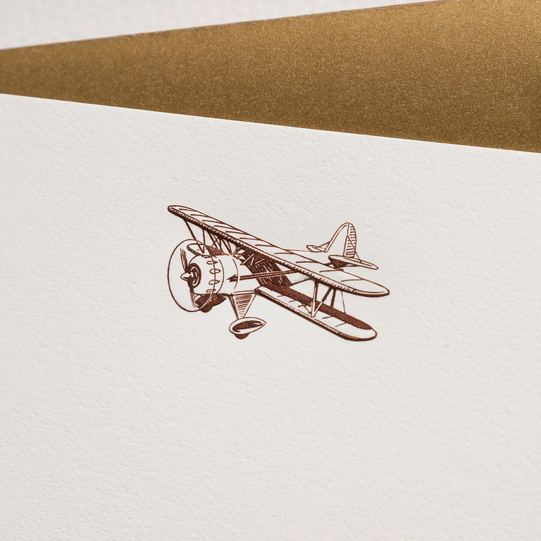 Crane Biplane Card (10 ea)