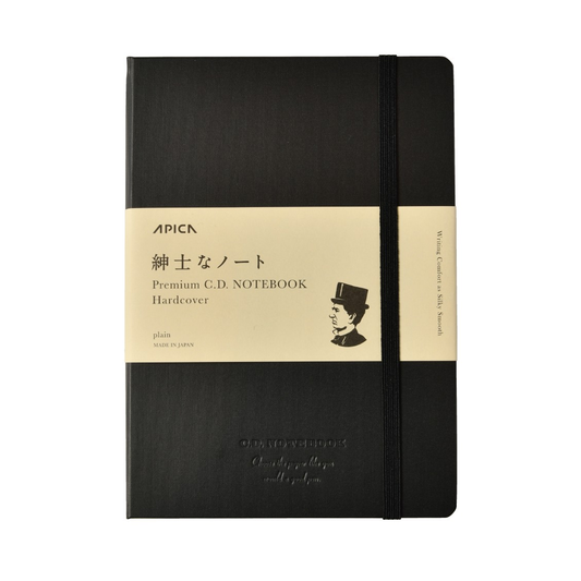 Apica Premium CD Hard Cover Notebook A5 - Black (Plain)