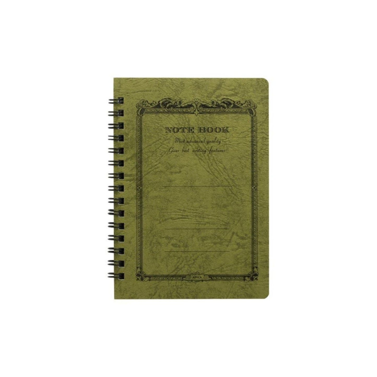 Apica CD Twin Ring Notebook A6 - Olive (Lined)