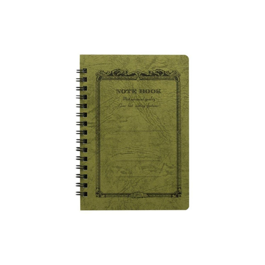 Apica CD Twin Ring Notebook A6 - Olive (Lined)