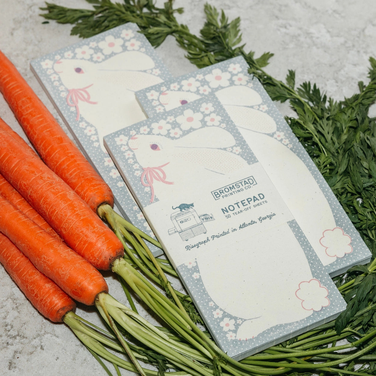 Bromstad Printing Risograph Notepad - Bunny
