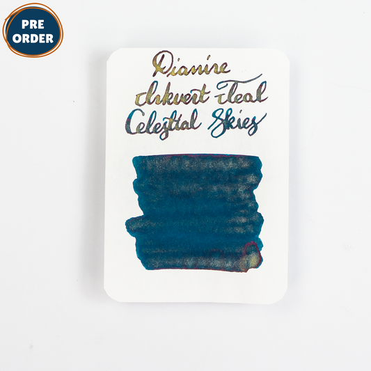 Diamine Celestial Skies (50ml) Bottled Ink (Shimmer) - Teal Edition