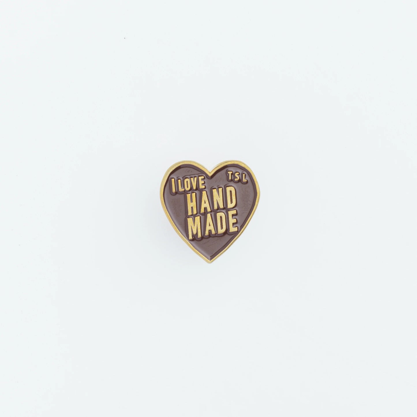 The Superior Labor Heart Logo Pin - Chocolate