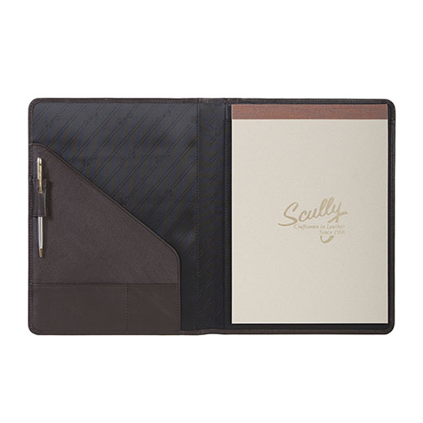 Scully 5012 Leather Pad Holder - Plonge Chocolate