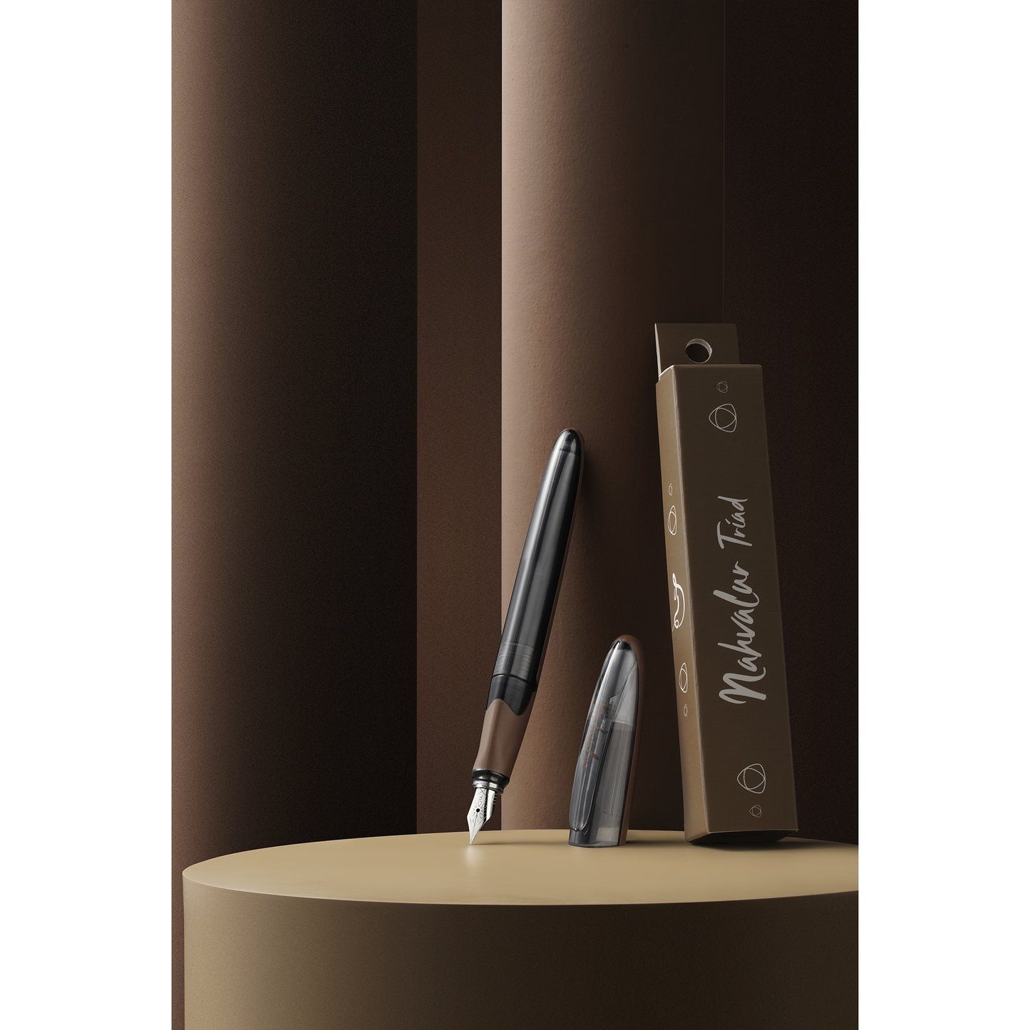 Nahvalur Triad Fountain Pen - Chocolate
