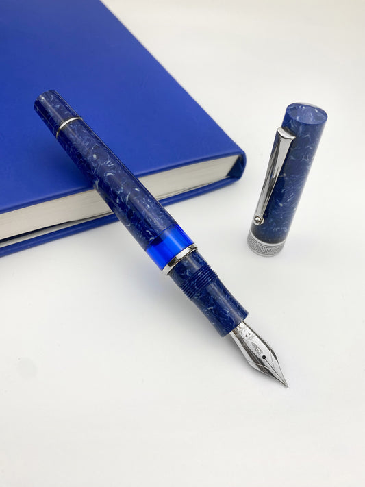 Delta Celluloid Fountain Pen - Lapis Blue (Limited Edition)