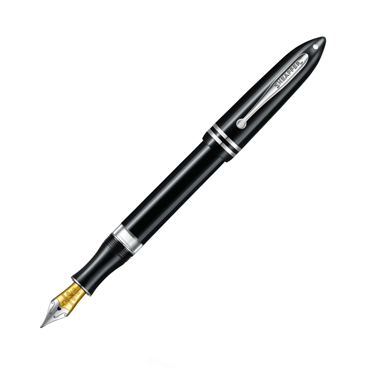 Sheaffer Balance III E892 Fountain Pen - Glossy Black with Chrome Trim