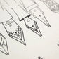 Well Appointed Desk Clear Stamp Set - Nibs & Ink (16 Stamp Designs)