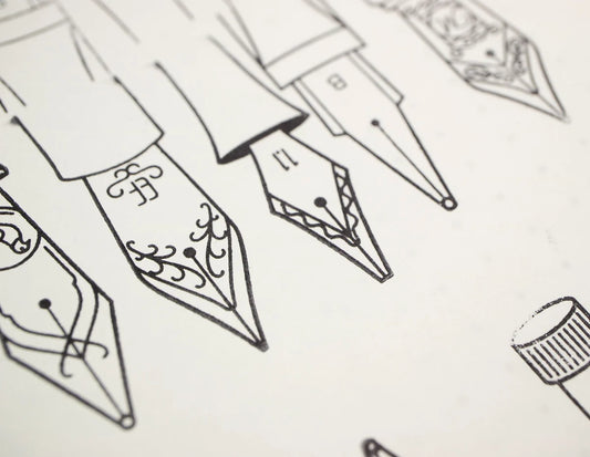 Well Appointed Desk Clear Stamp Set - Nibs & Ink (16 Stamp Designs)