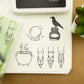 Well Appointed Desk Clear Stamp Set - The Unfamiliars (6 Stamp Designs)