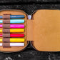 Galen Leather 14 Slot Collector Pen Case for Kaweco Pens - Crazy Horse Brown