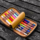 Galen Leather 14 Slot Collector Pen Case for Kaweco Pens - Crazy Horse Brown