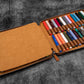 Galen Leather 60 Slot Collector Pen Case for Kaweco Pens - Crazy Horse Brown