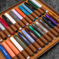 Galen Leather 60 Slot Collector Pen Case for Kaweco Pens - Crazy Horse Brown