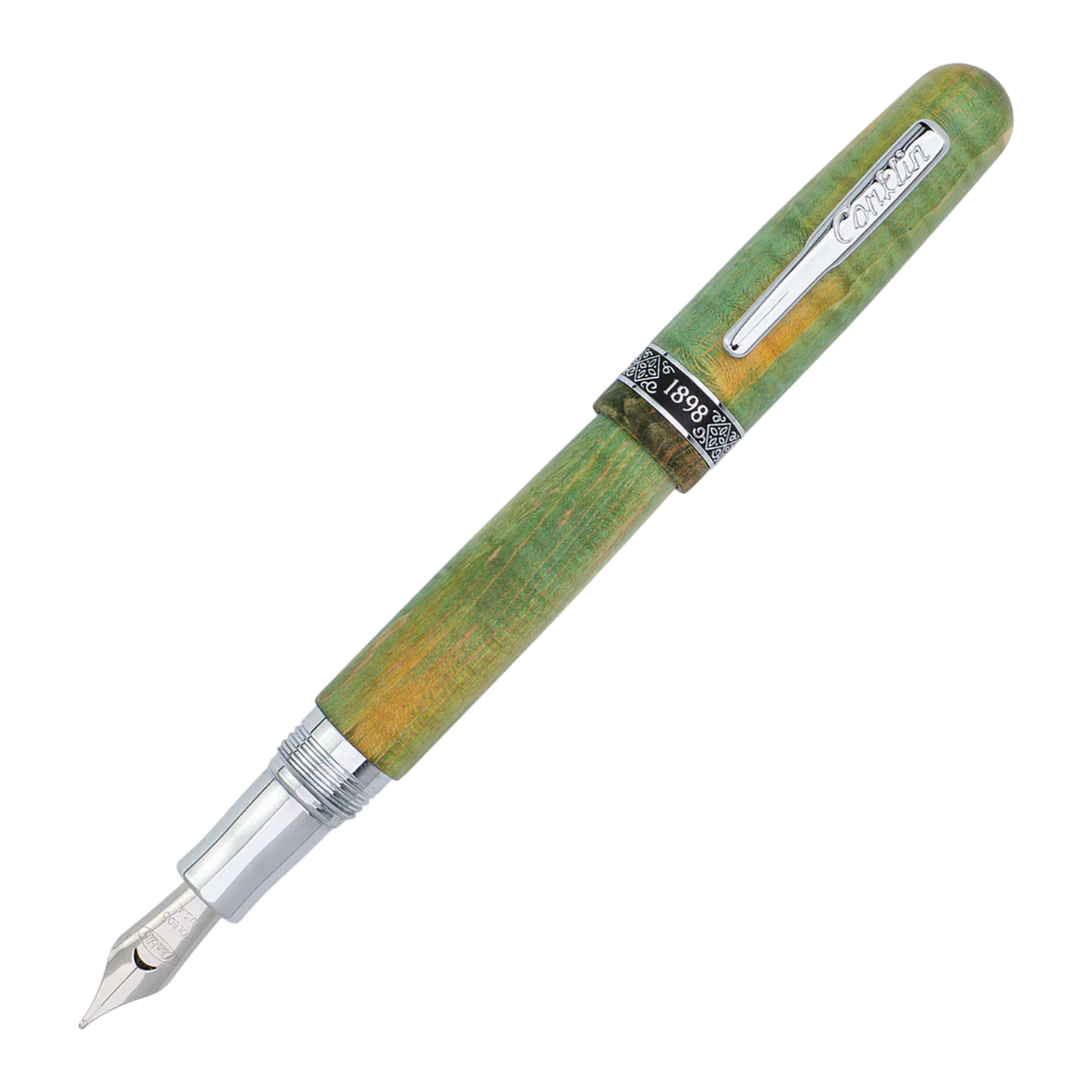 Conklin 1898 Collection Stabilized Wood Fountain Pen - Matte Green (Limited Edition)