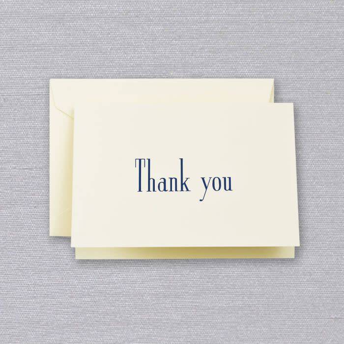 Crane Navy Thank You Note (10 ea)