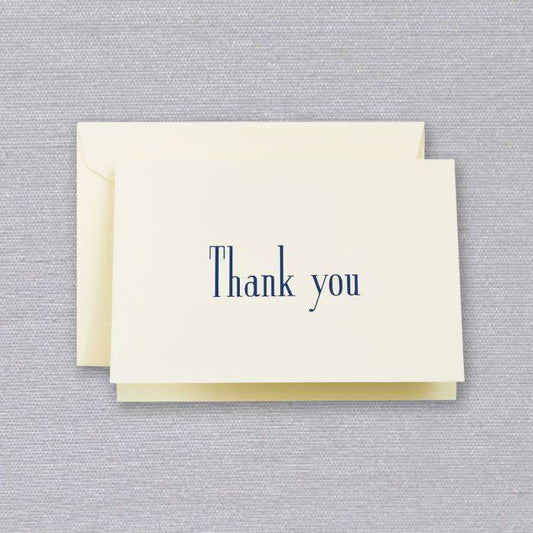 Crane Navy Thank You Note (10 ea)