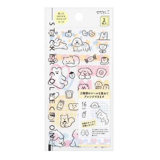 Midori Two Sheet Stickers - Cute Motif