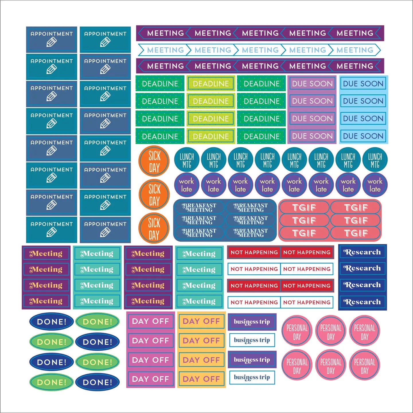 Plan It! A Sticker Book For All Your Productivity Needs