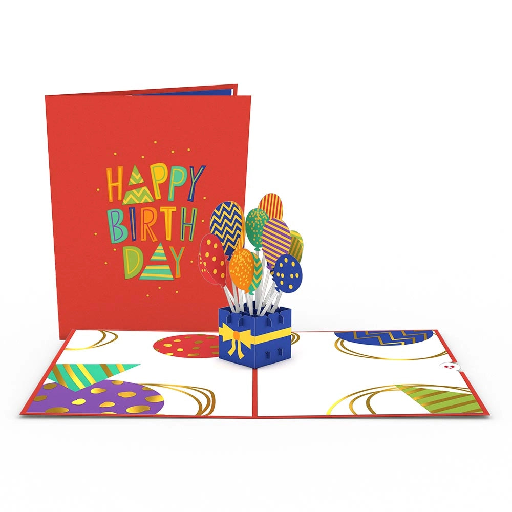Lovepop Pop-Up Card - Happy Birthday Balloons
