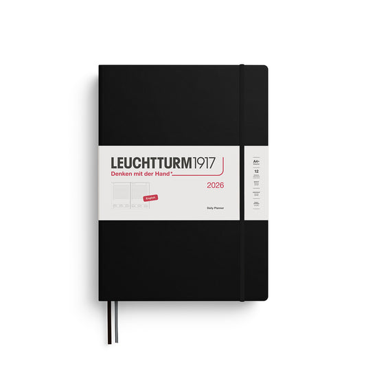 Leuchtturm1917 2026 Master A4+ Hardcover Daily Planner - Black