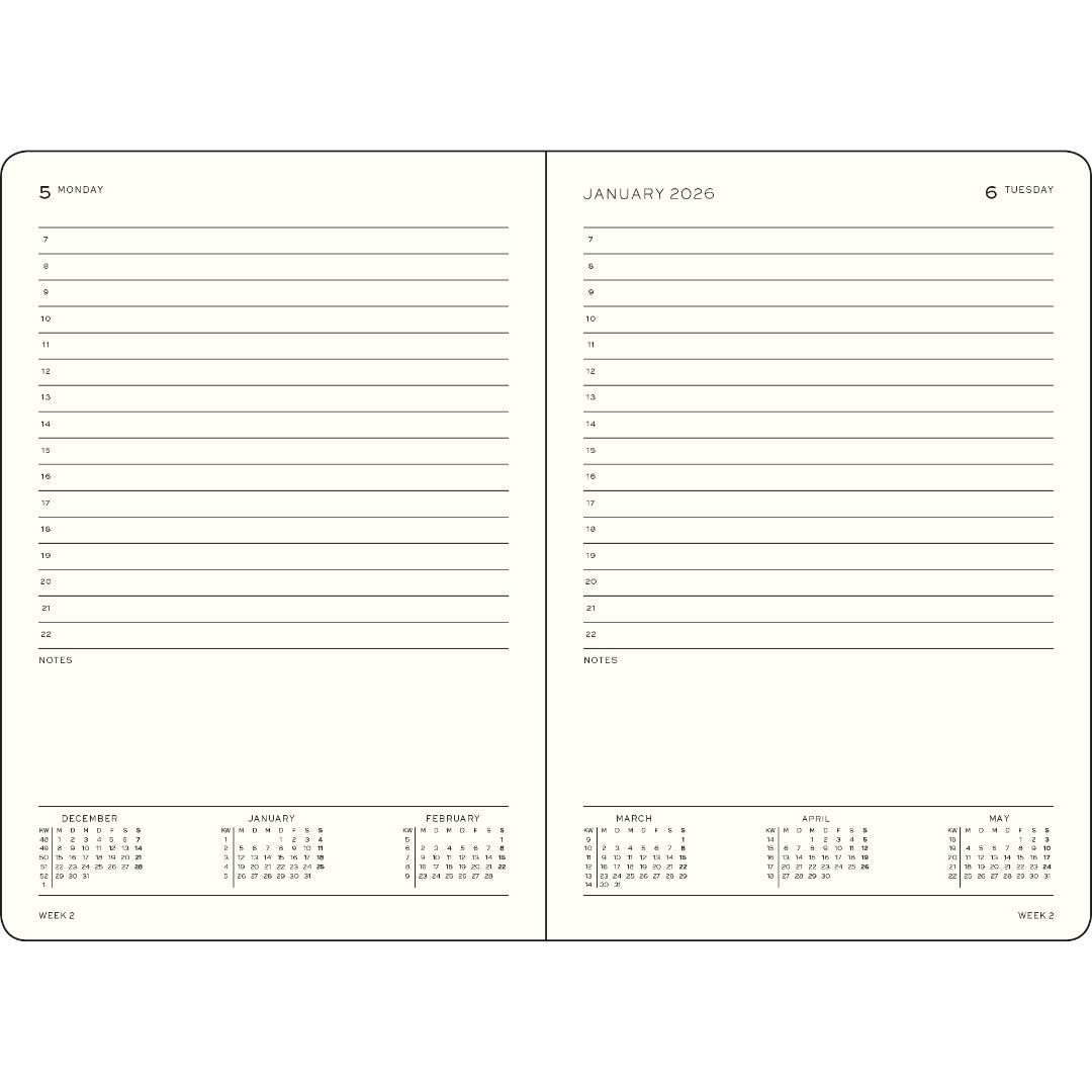 Leuchtturm1917 2026 Master A4+ Hardcover Daily Planner - Black
