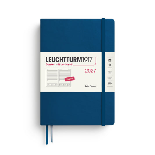 Leuchtturm1917 2027 A5 Medium Hardcover Daily Planner - Indigo