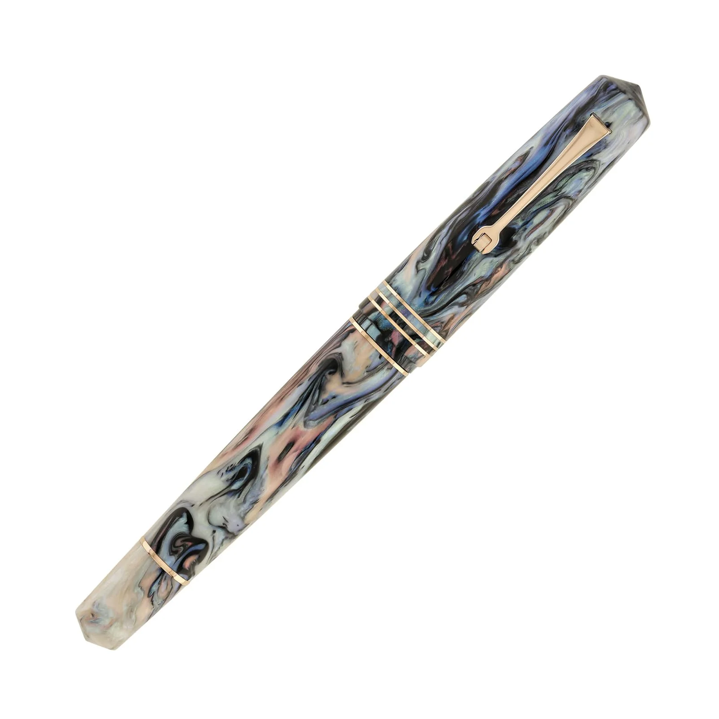 Leonardo Momento Zero Grande 2.0 Piston Fountain Pen - The Power of Flower - Dalia Eveline - Rose Gold Trim (14k Nib) (Limited Edition)